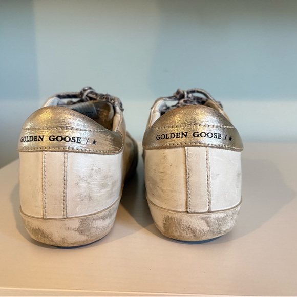 Golden Goose Super Star sneakers pink/purple glitter star, gold heel tab 37 - Picture 3 of 13